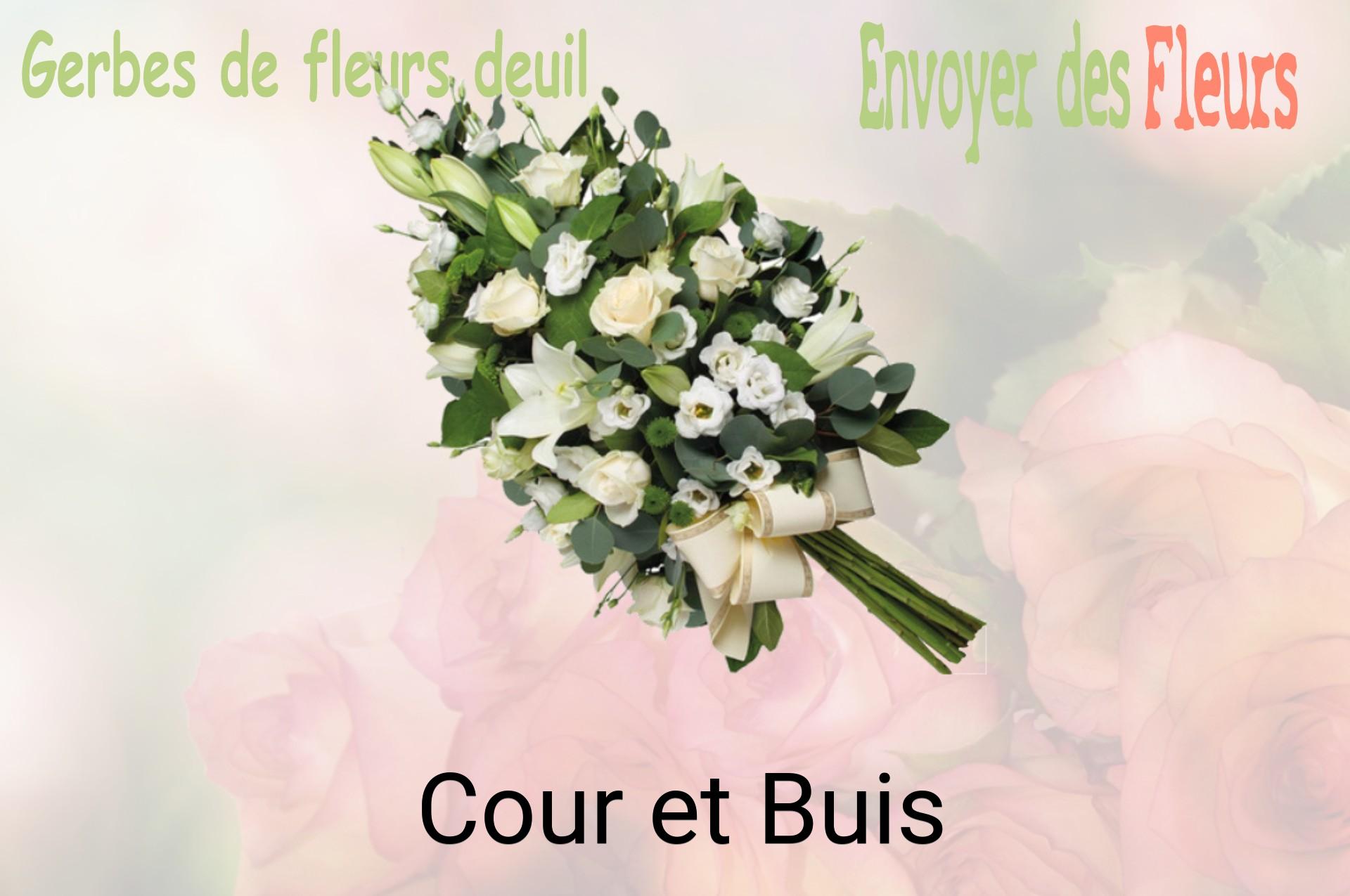 Gerbe de fleurs de deuil livrée à Cour-et-Buis